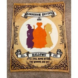 Disney Hocus Pocus Sanderson Sisters Fleece Throw Blanket Spirit Halloween